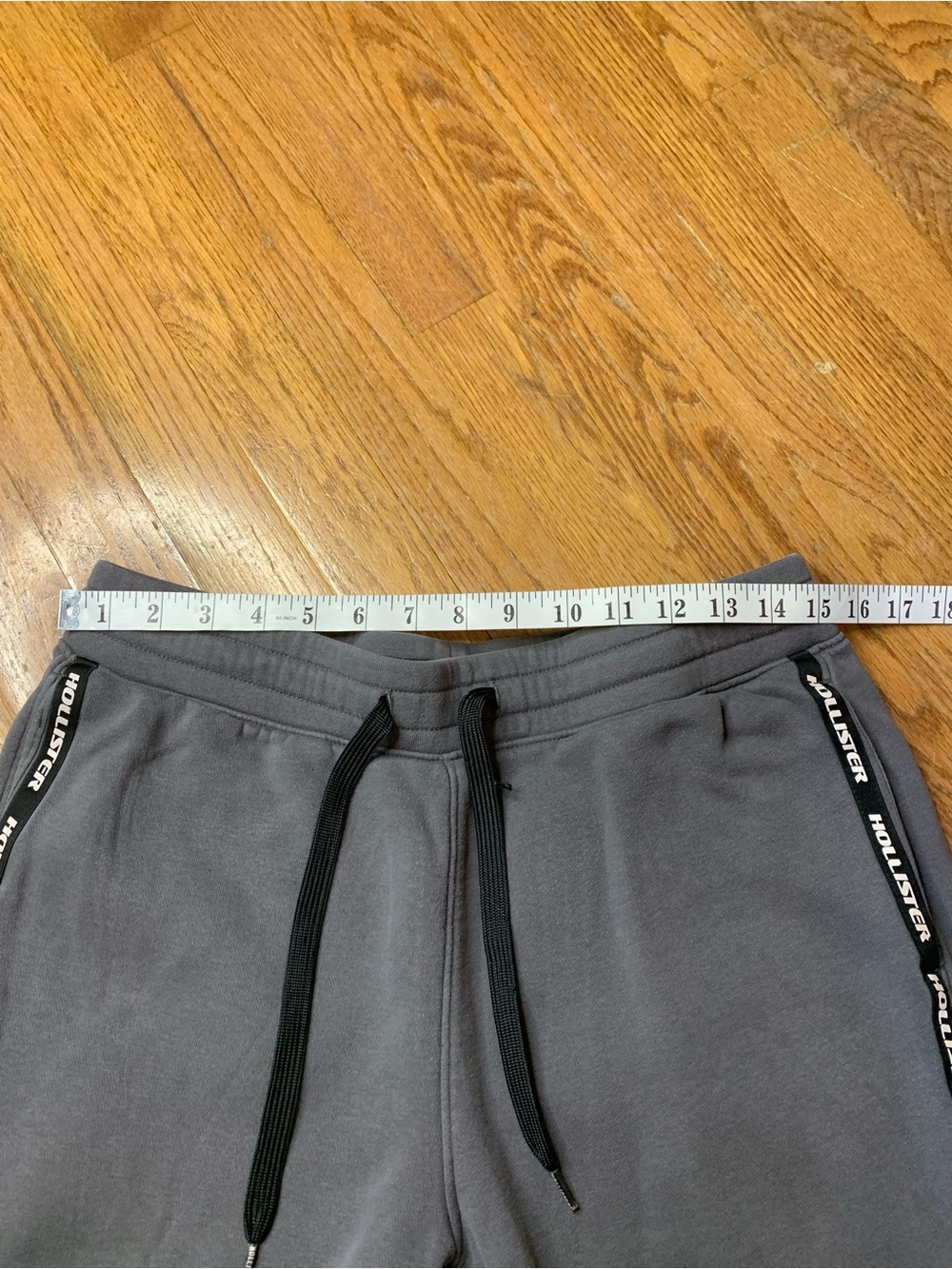 Hollister Grey Fleece Logo Tape Joggers Sweatpants Medium - Picture 7 of 8